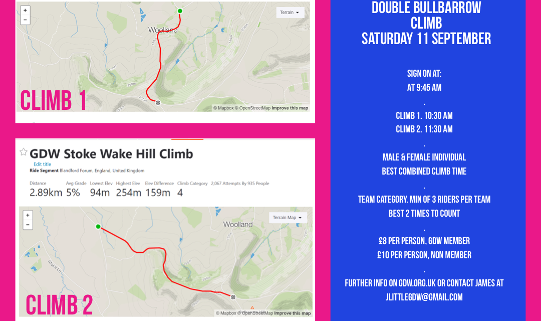 Double Bulbarrow Hill Climb – Sat 11th September 2021